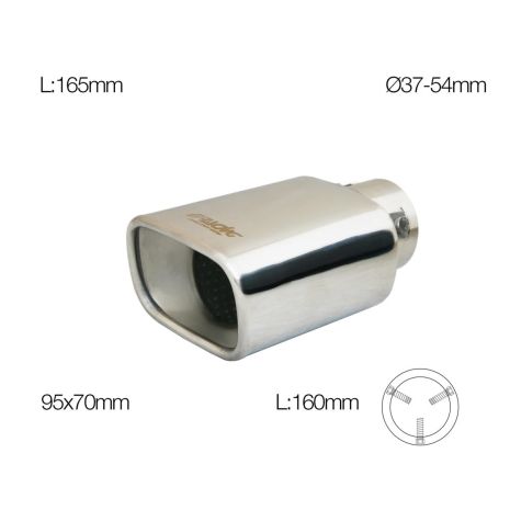 ΑΚΡΟ/ΜΠΟΥΚΑ ΕΞΑΤΜΙΣΗΣ ΧΡΩΜΙΟΥ 37-54mm (ΜΗΚΟΣ 165mm - ΔΙΑΜΕΤΡΟΣ ΕΞΩΤΕΡΙΚΗ 95x70mm) SIMONI RACING - 1 TEM Auto Moto Tyres 