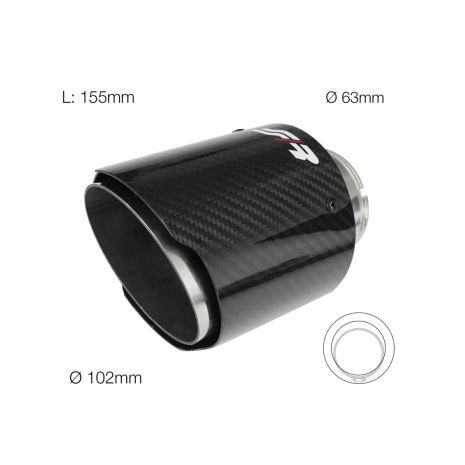 ΑΚΡΟ ΕΞΑΤΜΙΣΗΣ TRX96C REAL CARBON 63-102mm ΜΗΚΟΣ 155mm Auto Moto Tyres 