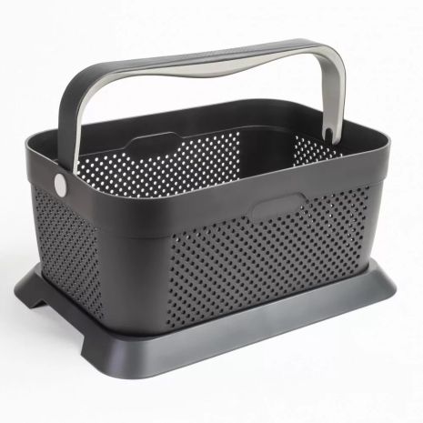 ΚΑΛΑΘΙ ΜΕΤΑΦΟΡΑΣ ΠΡΟΙΟΝΤΩΝ RATI ΓΚΡΙ ΠΛΑΣΤΙΚΟ ΜΕ ΑΝΤΙΟΛΙΣΘΗΤΙΚΗ ΒΑΣΗ 21L 12kg max ΜΕ ΛΑΒΗ 438x292x315mm RATI - 1 τεμ. Auto Moto Tyres 