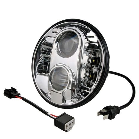 ΦΑΝΑΡΙ ΣΤΡΟΓΓΥΛΟ 7 ΙΝΤΣΩΝ ME 8LED CREE (XML-10W) 9-36V 6000-6500K CHROME Auto Moto Tyres 