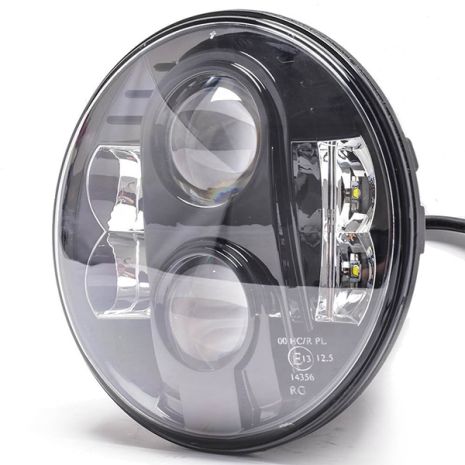 ΦΑΝΑΡΙ ΣΤΡΟΓΓΥΛΟ 7 ΙΝΤΣΩΝ ME 8LED CREE (XML-10W) 9-36V 6000-6500K ΜΑΥΡΟ Auto Moto Tyres 