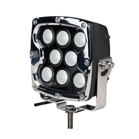 ΠΡΟΒΟΛΕΑΣ ΟΔΗΓΗΣΗΣ LED DRIVING LIGHTS  ΜΑΥΡΟΣ/ΧΡΩΜΙΟ 10-32V 80W 5600lm CREE LED ΤΕΤΡΑΓΩΝΟΣ (130 x 130 x 86 mm) M-TECH Auto Moto Tyres 