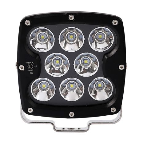 ΠΡΟΒΟΛΕΑΣ ΟΔΗΓΗΣΗΣ LED DRIVING LIGHTS  ΜΑΥΡΟΣ 10-32V 80W 5600lm 8 CREE LED ΤΕΤΡΑΓΩΝΟΣ (130 x 130 x 86 mm) M-TECH Auto Moto Tyres 