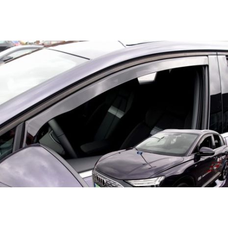 ΑΝΕΜΟΘΡΑΥΣΤΕΣ ΓΙΑ AUDI Q4 E-TRON 5D 2021+  ΑΥΤΟΚΙΝΗΤΟΥ ΑΠΟ ΕΥΚΑΜΠΤΟ ΦΙΜΕ ΠΛΑΣΤΙΚΟ HEKO - 2 ΤΕΜ. Auto Moto Tyres 