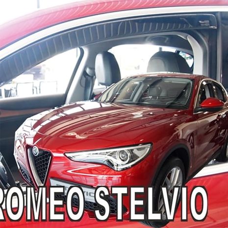 ΑΝΕΜΟΘΡΑΥΣΤΕΣ ΓΙΑ ALFA ROMEO STELVIO 5D 2017- ΖΕΥΓΑΡΙ ΑΠΟ ΕΥΚΑΜΠΤΟ ΦΙΜΕ ΠΛΑΣΤΙΚΟ HEKO - 2 ΤΕΜ. Auto Moto Tyres 