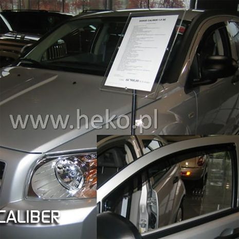 ΑΝΕΜΟΘΡΑΥΣΤΕΣ ΓΙΑ DODGE CALIBER 5D 2006-2011 ΖΕΥΓΑΡΙ ΑΠΟ ΕΥΚΑΜΠΤΟ ΦΙΜΕ ΠΛΑΣΤΙΚΟ HEKO - 2 ΤΕΜ. Auto Moto Tyres 
