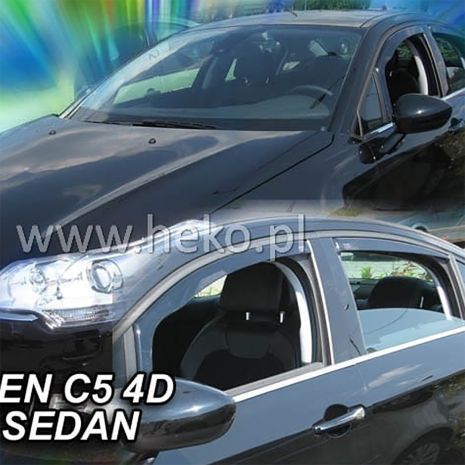 ΑΝΕΜΟΘΡΑΥΣΤΕΣ ΓΙΑ CITROEN C5 4D/5D 2008-2017 ΖΕΥΓΑΡΙ ΑΠΟ ΕΥΚΑΜΠΤΟ ΦΙΜΕ ΠΛΑΣΤΙΚΟ HEKO - 2 ΤΕΜ. Auto Moto Tyres 