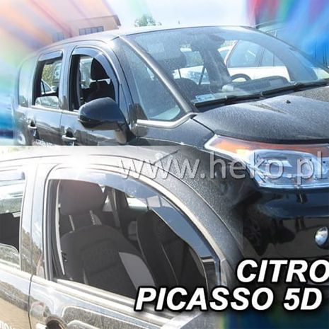 ΑΝΕΜΟΘΡΑΥΣΤΕΣ ΓΙΑ CITROEN C3 PICASSO 5D 2009-2017 ΖΕΥΓΑΡΙ ΑΠΟ ΕΥΚΑΜΠΤΟ ΦΙΜΕ ΠΛΑΣΤΙΚΟ HEKO - 2 ΤΕΜ. Auto Moto Tyres 