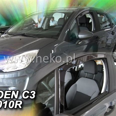 ΑΝΕΜΟΘΡΑΥΣΤΕΣ ΓΙΑ CITROEN C3 2 5D 2009-2017 ΖΕΥΓΑΡΙ ΑΠΟ ΕΥΚΑΜΠΤΟ ΦΙΜΕ ΠΛΑΣΤΙΚΟ HEKO - 2 ΤΕΜ. Auto Moto Tyres 