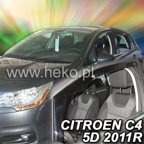 ΑΝΕΜΟΘΡΑΥΣΤΕΣ ΓΙΑ CITROEN C4 2 5D 2008-2017 ΖΕΥΓΑΡΙ ΑΠΟ ΕΥΚΑΜΠΤΟ ΦΙΜΕ ΠΛΑΣΤΙΚΟ HEKO - 2 ΤΕΜ. Auto Moto Tyres 