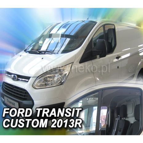 ΑΝΕΜΟΘΡΑΥΣΤΕΣ ΓΙΑ FORD TRANSIT CUSTOM 2D/4D 2012+ ΖΕΥΓΑΡΙ  VAN ΑΠΟ ΕΥΚΑΜΠΤΟ ΦΙΜΕ ΠΛΑΣΤΙΚΟ HEKO - 2 ΤΕΜ. Auto Moto Tyres 