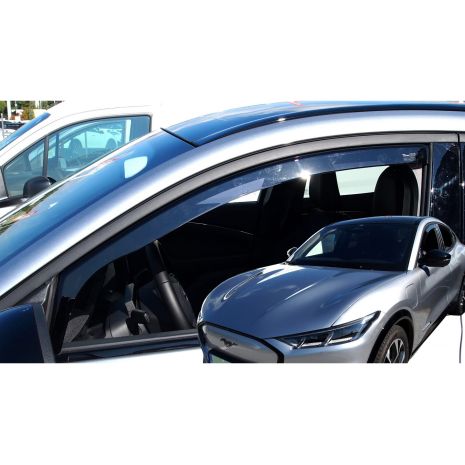 ΑΝΕΜΟΘΡΑΥΣΤΕΣ ΓΙΑ FORD MUSTANG MACH-E 5D 2020+  -  ΑΥΤΟΚΙΝΗΤΟΥ ΑΠΟ ΕΥΚΑΜΠΤΟ ΦΙΜΕ ΠΛΑΣΤΙΚΟ HEKO - 2 ΤΕΜ. Auto Moto Tyres 