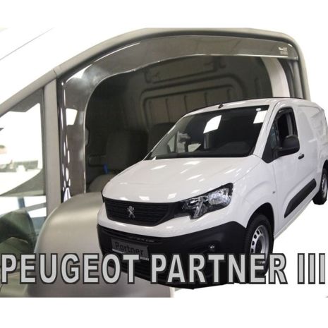 ΑΝΕΜΟΘΡΑΥΣΤΕΣ ΓΙΑ PEUGEOT PARTNER III 2D / PEUGEOT RIFTER 4D/5D / CITROEN BERLINGO III 4D/5D / OPEL COMBO E 4D/5D LOV 2018+/TOYOTA PROACE CITY 2018+ ΖΕΥΓΑΡΙ ΑΠΟ ΕΥΚΑΜΠΤΟ ΦΙΜΕ ΠΛΑΣΤΙΚΟ HEKO - 2 ΤΕΜ. Auto Moto Tyres 