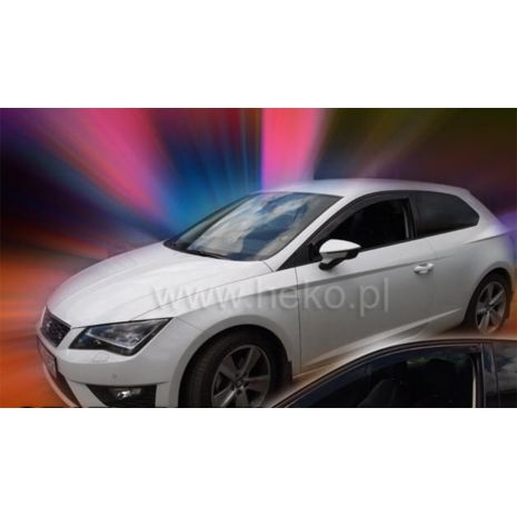 ΑΝΕΜΟΘΡΑΥΣΤΕΣ ΓΙΑ SEAT LEON 3 3D 2013R+  ΖΕΥΓΑΡΙ ΑΥΤΟΚΙΝΗΤΟΥ ΑΠΟ ΕΥΚΑΜΠΤΟ ΦΙΜΕ ΠΛΑΣΤΙΚΟ HEKO - 2 ΤΕΜ. Auto Moto Tyres 