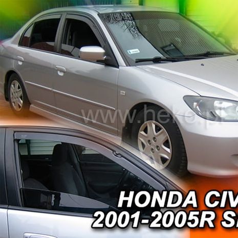 ΑΝΕΜΟΘΡΑΥΣΤΕΣ ΓΙΑ HONDA CIVIC VII 4D SEDAN 2001-2005 ΖΕΥΓΑΡΙ ΑΠΟ ΕΥΚΑΜΠΤΟ ΦΙΜΕ ΠΛΑΣΤΙΚΟ HEKO - 2 ΤΕΜ. Auto Moto Tyres 