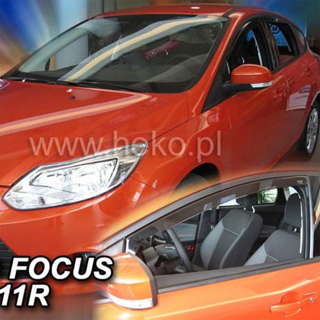 ΑΝΕΜΟΘΡΑΥΣΤΕΣ ΓΙΑ FORD FOCUS 3 4D/5D 2011-2018 ΖΕΥΓΑΡΙ ΑΠΟ ΕΥΚΑΜΠΤΟ ΦΙΜΕ ΠΛΑΣΤΙΚΟ HEKO - 2 ΤΕΜ. Auto Moto Tyres 