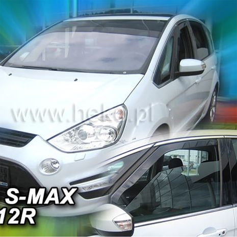 ΑΝΕΜΟΘΡΑΥΣΤΕΣ ΓΙΑ FORD S-MAX 5D 2010-2014 ΖΕΥΓΑΡΙ ΑΠΟ ΕΥΚΑΜΠΤΟ ΦΙΜΕ ΠΛΑΣΤΙΚΟ HEKO - 2 ΤΕΜ. Auto Moto Tyres 