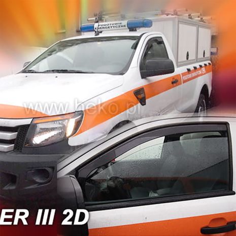 ΑΝΕΜΟΘΡΑΥΣΤΕΣ ΓΙΑ FORD RANGER 2D 2012+ ΖΕΥΓΑΡΙ ΑΠΟ ΕΥΚΑΜΠΤΟ ΦΙΜΕ ΠΛΑΣΤΙΚΟ HEKO - 2 ΤΕΜ. Auto Moto Tyres 