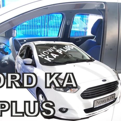 ΑΝΕΜΟΘΡΑΥΣΤΕΣ ΓΙΑ FORD KA PLUS 3 5D 2014+ ΖΕΥΓΑΡΙ ΑΠΟ ΕΥΚΑΜΠΤΟ ΦΙΜΕ ΠΛΑΣΤΙΚΟ HEKO - 2 ΤΕΜ. Auto Moto Tyres 