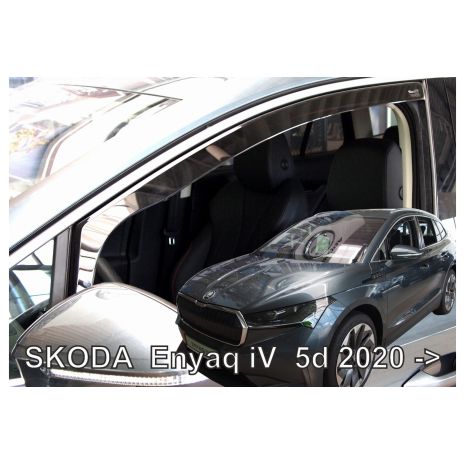 ΑΝΕΜΟΘΡΑΥΣΤΕΣ ΓΙΑ SKODA ENYAQ 5D 2020+ ΑΥΤΟΚΙΝΗΤΟΥ ΑΠΟ ΕΥΚΑΜΠΤΟ ΦΙΜΕ ΠΛΑΣΤΙΚΟ HEKO - 2 ΤΕΜ. Auto Moto Tyres 