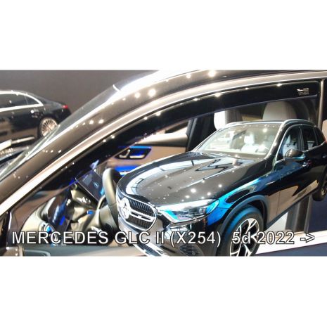 ΑΝΕΜΟΘΡΑΥΣΤΕΣ ΓΙΑ MERCEDES GLC X254 5D 2022+ - ΖΕΥΓΑΡΙ ΑΥΤΟΚΙΝΗΤΟΥ ΑΠΟ ΕΥΚΑΜΠΤΟ ΦΙΜΕ ΠΛΑΣΤΙΚΟ HEKO - 2 ΤΕΜ. Auto Moto Tyres 