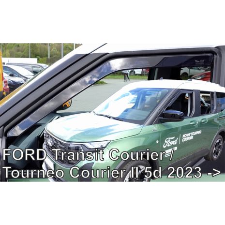 ΑΝΕΜΟΘΡΑΥΣΤΕΣ ΓΙΑ FORD TRANSIT COURIER / TOURNEO COURIER 5D 2023+ ΖΕΥΓΑΡΙ ΑΠΟ ΕΥΚΑΜΠΤΟ ΦΙΜΕ ΠΛΑΣΤΙΚΟ HEKO - 2 ΤΕΜ. Auto Moto Tyres 