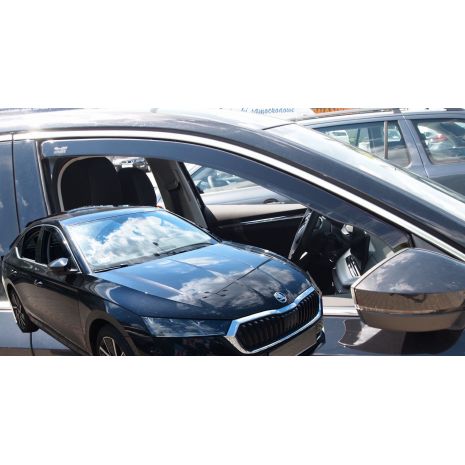 ΑΝΕΜΟΘΡΑΥΣΤΕΣ ΓΙΑ SKODA OCTAVIA A8 5D LIFTBACK 2020+ ΖΕΥΓΑΡΙ ΑΠΟ ΕΥΚΑΜΠΤΟ ΦΙΜΕ ΠΛΑΣΤΙΚΟ HEKO - 2 ΤΕΜ. Auto Moto Tyres 