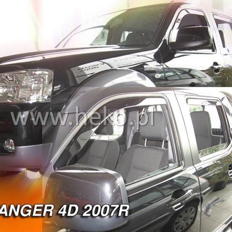 ΑΝΕΜΟΘΡΑΥΣΤΕΣ ΓΙΑ FORD RANGER 2 4D 2007-2012 ΖΕΥΓΑΡΙ ΑΠΟ ΕΥΚΑΜΠΤΟ ΦΙΜΕ ΠΛΑΣΤΙΚΟ HEKO - 2 ΤΕΜ. Auto Moto Tyres 