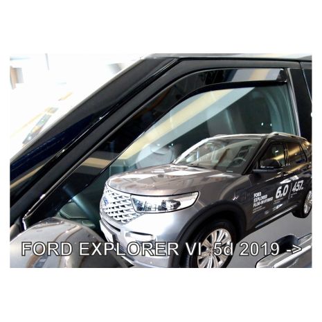 ΑΝΕΜΟΘΡΑΥΣΤΕΣ ΓΙΑ FORD EXPLORER 5D 2019+  ΖΕΥΓΑΡΙ ΑΠΟ ΕΥΚΑΜΠΤΟ ΦΙΜΕ ΠΛΑΣΤΙΚΟ HEKO - 2 ΤΕΜ. Auto Moto Tyres 