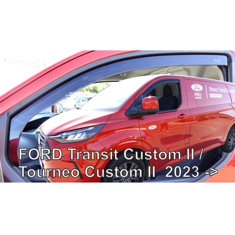 ΑΝΕΜΟΘΡΑΥΣΤΕΣ ΓΙΑ FORD TRANSIT CUSTOM / TOURNEO CUSTOM 2023+ ΖΕΥΓΑΡΙ ΑΠΟ ΕΥΚΑΜΠΤΟ ΦΙΜΕ ΠΛΑΣΤΙΚΟ HEKO - 2 ΤΕΜ. Auto Moto Tyres 