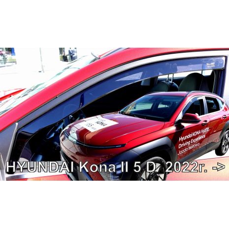 ΑΝΕΜΟΘΡΑΥΣΤΕΣ ΓΙΑ HYUNDAI KONA 5D 04/2023+ ΖΕΥΓΑΡΙ ΑΠΟ ΕΥΚΑΜΠΤΟ ΦΙΜΕ ΠΛΑΣΤΙΚΟ HEKO - 2 ΤΕΜ. Auto Moto Tyres 
