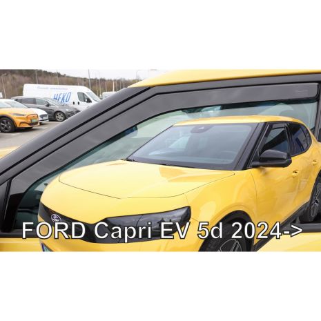 ΑΝΕΜΟΘΡΑΥΣΤΕΣ ΓΙΑ FORD CAPRI EV 5D 2024+ ΖΕΥΓΑΡΙ ΑΠΟ ΕΥΚΑΜΠΤΟ ΦΙΜΕ ΠΛΑΣΤΙΚΟ HEKO - 2 ΤΕΜ Auto Moto Tyres 