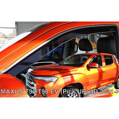 ΑΝΕΜΟΘΡΑΥΣΤΕΣ ΓΙΑ MAXUS T90/T90EV PICKUP 4D 2021+ ΖΕΥΓΑΡΙ ΑΠΟ ΕΥΚΑΜΠΤΟ ΦΙΜΕ ΠΛΑΣΤΙΚΟ HEKO - 2 ΤΕΜ Auto Moto Tyres 