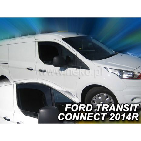 ΑΝΕΜΟΘΡΑΥΣΤΕΣ ΓΙΑ FORD TRANSIT CONNECT / TOURNEO 2 2D/5D 2014+ ΖΕΥΓΑΡΙ VAN ΑΠΟ ΕΥΚΑΜΠΤΟ ΦΙΜΕ ΠΛΑΣΤΙΚΟ HEKO - 2 ΤΕΜ. Auto Moto Tyres 