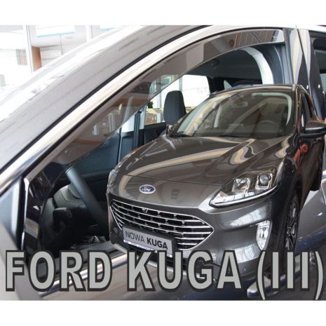 ΑΝΕΜΟΘΡΑΥΣΤΕΣ ΓΙΑ FORD KUGA 5D 2019+ ΖΕΥΓΑΡΙ ΑΠΟ ΕΥΚΑΜΠΤΟ ΦΙΜΕ ΠΛΑΣΤΙΚΟ HEKO - 2 ΤΕΜ. Auto Moto Tyres 