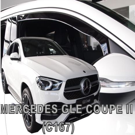 ΑΝΕΜΟΘΡΑΥΣΤΕΣ ΓΙΑ MERCEDES GLE COUPE C167 5D 2019+ - ΖΕΥΓΡΙ ΖΕΥΓΑΡΙ ΑΠΟ ΕΥΚΑΜΠΤΟ ΦΙΜΕ ΠΛΑΣΤΙΚΟ HEKO - 2 ΤΕΜ. Auto Moto Tyres 