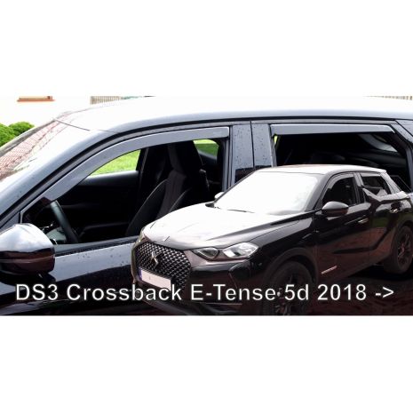 ΑΝΕΜΟΘΡΑΥΣΤΕΣ ΓΙΑ DS3 CROSSBACK E-TENSE 5D 2018+  ΣΕΤ ΑΥΤΟΚΙΝΗΤΟΥ ΑΠΟ ΕΥΚΑΜΠΤΟ ΦΙΜΕ ΠΛΑΣΤΙΚΟ HEKO - 4 ΤΕΜ. Auto Moto Tyres 