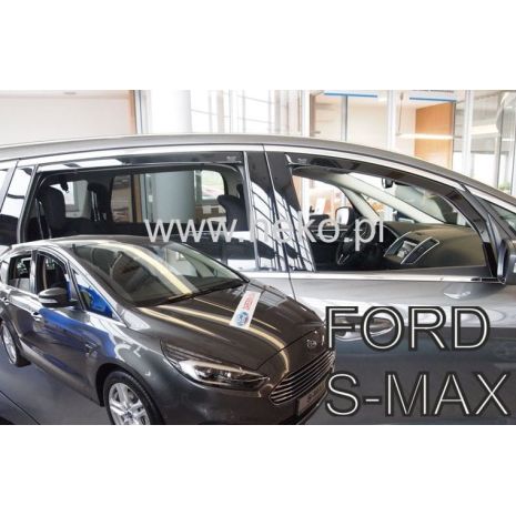 ΑΝΕΜΟΘΡΑΥΣΤΕΣ ΓΙΑ FORD S-MAX 2016+ ΣΕΤ ΑΥΤΟΚΙΝΗΤΟΥ ΑΠΟ ΕΥΚΑΜΠΤΟ ΦΙΜΕ ΠΛΑΣΤΙΚΟ HEKO - 4 ΤΕΜ. Auto Moto Tyres 