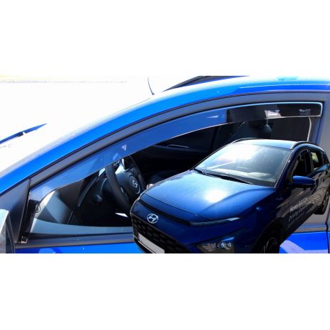 ΑΝΕΜΟΘΡΑΥΣΤΕΣ ΓΙΑ HYUNDAI BAYON 5D 2021+  ΣΕΤ ΑΥΤΟΚΙΝΗΤΟΥ ΑΠΟ ΕΥΚΑΜΠΤΟ ΦΙΜΕ ΠΛΑΣΤΙΚΟ HEKO - 4 ΤΕΜ. Auto Moto Tyres 