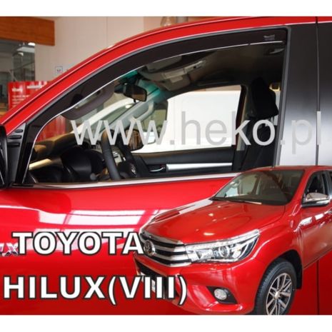 ΑΝΕΜΟΘΡΑΥΣΤΕΣ ΓΙΑ TOYOTA HILUX 4D 2016+ ΖΕΥΓΑΡΙ ΑΠΟ ΕΥΚΑΜΠΤΟ ΦΙΜΕ ΠΛΑΣΤΙΚΟ HEKO - 2 ΤΕΜ. Auto Moto Tyres 