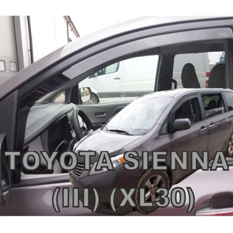 ΑΝΕΜΟΘΡΑΥΣΤΕΣ ΓΙΑ TOYOTA SIENNA III XL30 5D 2010+ ΖΕΥΓΑΡΙ ΑΠΟ ΕΥΚΑΜΠΤΟ ΦΙΜΕ ΠΛΑΣΤΙΚΟ HEKO - 2 ΤΕΜ. Auto Moto Tyres 