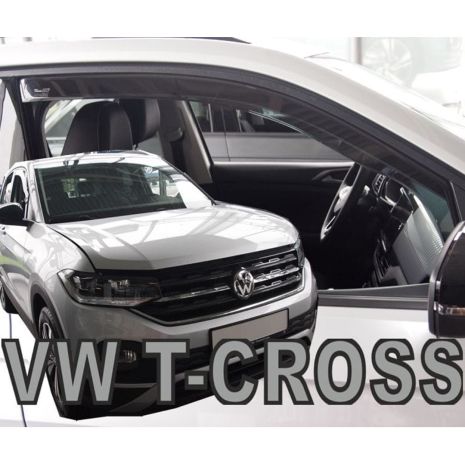 ΑΝΕΜΟΘΡΑΥΣΤΕΣ ΓΙΑ VW T-CROSS 5D 2019+ ΖΕΥΓΑΡΙ ΑΠΟ ΕΥΚΑΜΠΤΟ ΦΙΜΕ ΠΛΑΣΤΙΚΟ HEKO - 2 ΤΕΜ. Auto Moto Tyres 