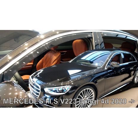 ΑΝΕΜΟΘΡΑΥΣΤΕΣ ΓΙΑ MERCEDES S W223 /V223 4D 2020+ ΣΕΤ ΑΥΤΟΚΙΝΗΤΟΥ ΑΠΟ ΕΥΚΑΜΠΤΟ ΦΙΜΕ ΠΛΑΣΤΙΚΟ HEKO - 4 ΤΕΜ. Auto Moto Tyres 