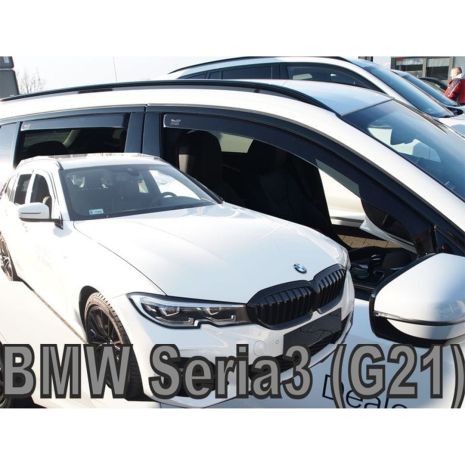 ΑΝΕΜΟΘΡΑΥΣΤΕΣ ΓΙΑ BMW 3 G21 5D 2019+ SW  ΣΕΤ ΑΥΤΟΚΙΝΗΤΟΥ ΑΠΟ ΕΥΚΑΜΠΤΟ ΦΙΜΕ ΠΛΑΣΤΙΚΟ HEKO - 4 ΤΕΜ. Auto Moto Tyres 