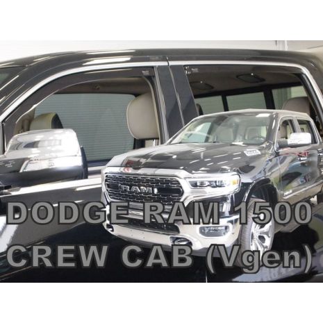 ΑΝΕΜΟΘΡΑΥΣΤΕΣ ΓΙΑ DODGE RAM 1500 CREW CAB (ΔΙΠΛΟΚΑΜΠΙΝΟ) 4D 2019+ ΣΕΤ ΑΥΤΟΚΙΝΗΤΟΥ ΑΠΟ ΕΥΚΑΜΠΤΟ ΦΙΜΕ ΠΛΑΣΤΙΚΟ HEKO - 4 ΤΕΜ. Auto Moto Tyres 