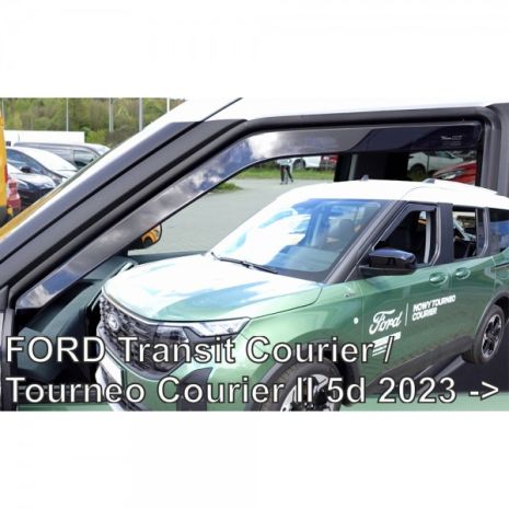 ΑΝΕΜΟΘΡΑΥΣΤΕΣ ΓΙΑ FORD TRANSIT COURIER / TOURNEO COURIER 5D 2023+ ΣΕΤ ΑΥΤΟΚΙΝΗΤΟΥ ΑΠΟ ΕΥΚΑΜΠΤΟ ΦΙΜΕ ΠΛΑΣΤΙΚΟ HEKO - 4 ΤΕΜ Auto Moto Tyres 