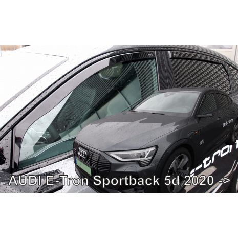 ΑΝΕΜΟΘΡΑΥΣΤΕΣ ΓΙΑ AUDI E-TRON SPORTBACK 5D 2020+  ΣΕΤ ΑΥΤΟΚΙΝΗΤΟΥ ΑΠΟ ΕΥΚΑΜΠΤΟ ΦΙΜΕ ΠΛΑΣΤΙΚΟ HEKO - 4 ΤΕΜ. Auto Moto Tyres 