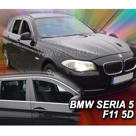 ΑΝΕΜΟΘΡΑΥΣΤΕΣ ΓΙΑ BMW 5 F11 4D WAGON 2010-2017 ΣΕΤ ΑΥΤΟΚΙΝΗΤΟΥ ΑΠΟ ΕΥΚΑΜΠΤΟ ΦΙΜΕ ΠΛΑΣΤΙΚΟ HEKO - 4 ΤΕΜ. Auto Moto Tyres 