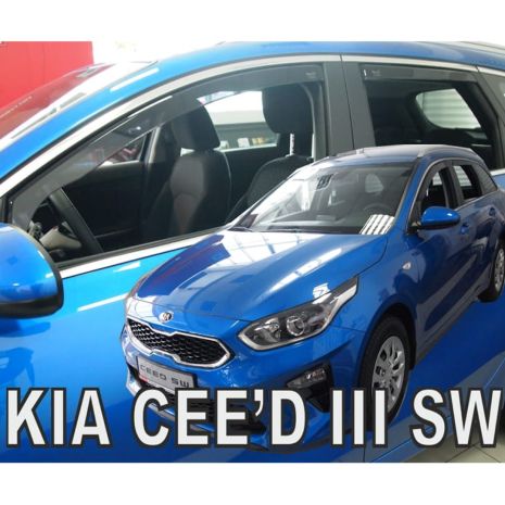 ΑΝΕΜΟΘΡΑΥΣΤΕΣ ΓΙΑ KIA CEED III SW 5D 2018+ ΣΕΤ ΑΥΤΟΚΙΝΗΤΟΥ ΑΠΟ ΕΥΚΑΜΠΤΟ ΦΙΜΕ ΠΛΑΣΤΙΚΟ HEKO - 4 ΤΕΜ. Auto Moto Tyres 