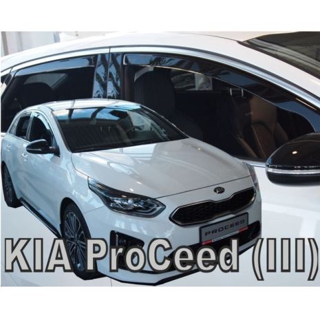 ΑΝΕΜΟΘΡΑΥΣΤΕΣ ΓΙΑ KIA PRO CEED III 5D 2019+ ΣΕΤ ΑΥΤΟΚΙΝΗΤΟΥ ΑΠΟ ΕΥΚΑΜΠΤΟ ΦΙΜΕ ΠΛΑΣΤΙΚΟ HEKO - 4 ΤΕΜ. Auto Moto Tyres 